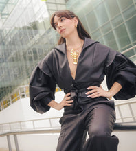 Cargar imagen en el visor de la galería, Faux Leather Puffy Jacket
