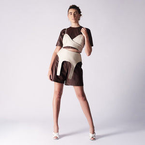 Raglan Leather Crop